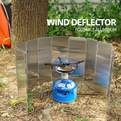 8/10/12/14/16Plates Stove Windscreen Aluminum Alloy Stove Wind shield with Drawstring Bag For Camping Burner Windproof Screen