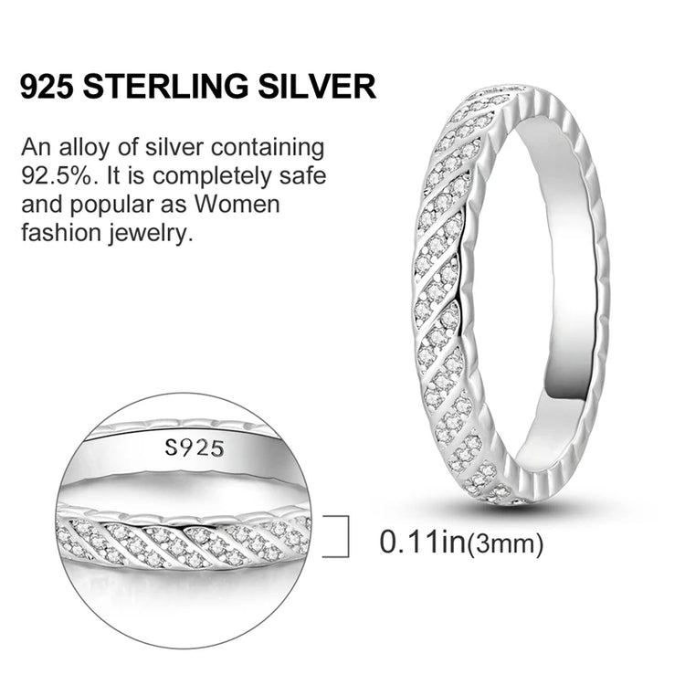 Original 925 Sterling Silver Ring Colorful Diamonds Cubic Zircon Finger Ring For Women Jewelry Wedding Engagement Birthday Gift