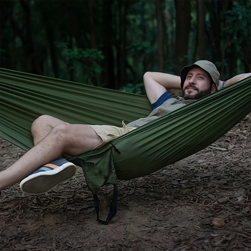 1Set Hammock with Straps and Storage Bag Suitable for Beach Picnics, Hiking,Lightweight and Durable Outdoor Lounge Chairs,Swings