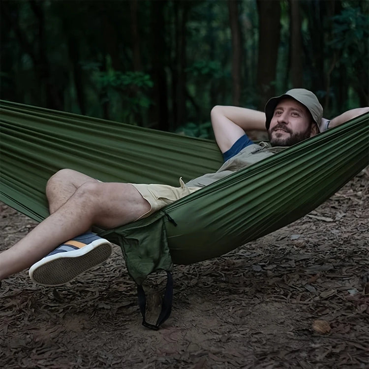 1Set Hammock with Straps and Storage Bag Suitable for Beach Picnics, Hiking,Lightweight and Durable Outdoor Lounge Chairs,Swings