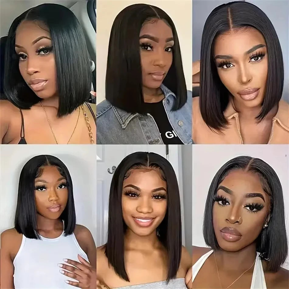 Bob Wig Human Hair Lace Front Wigs Human Hair Human Hair Wigs Transparent 13X4 Straight Lace Frontal Bob Wigs Cheap wigs