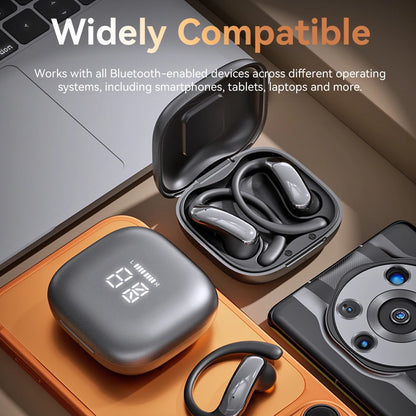 Tecsire Bluetooth Earphones Wireless Earbuds Open Ear Hook Headset HiFi Stereo Comfortable Waterproof For Sports Daily Use