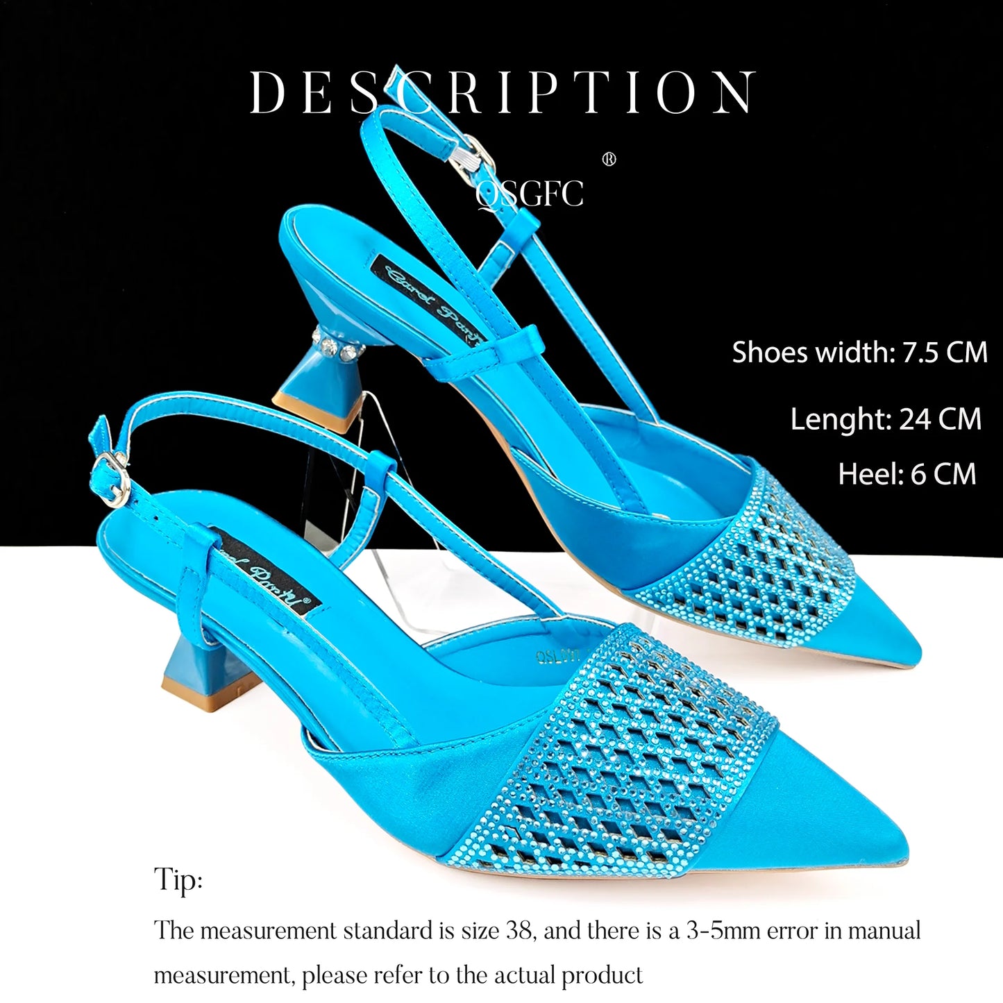 Fashion Three-Dimensional Hard Bag Sequins Decoration Lady Fashion Elegant Shoes and Bag Set Women Shoes