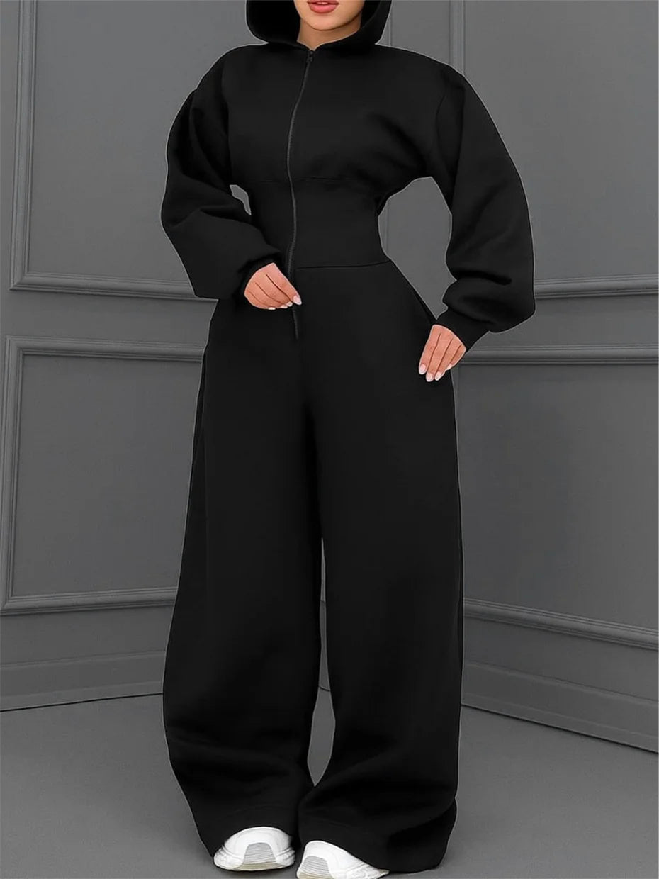 5pcs Bulk Items Wholesale Lots Long Sleeve Zipper Jumpsuits for Woman 2025 Fall Fashion Slim Sexy One Pieces Bodysuits B16131