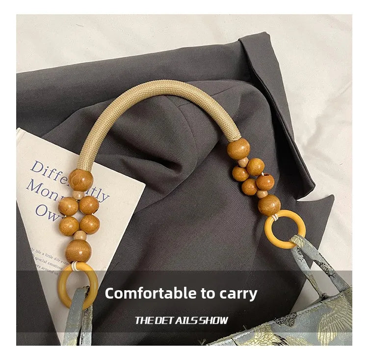 Shoulder Bags Tassel Decoration Embroidered National Style Hasp Sewing Thread 2026 Spring New Hot Sale Women's Handbags