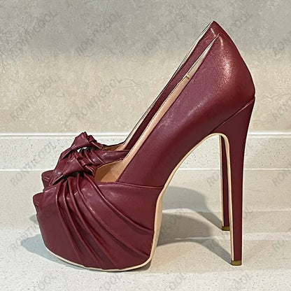 Ronticool New Fashion Women Platform Pumps Stiletto Heels Peep Toe Gorgeous Gold Party Shoes US Plus Size 5-20