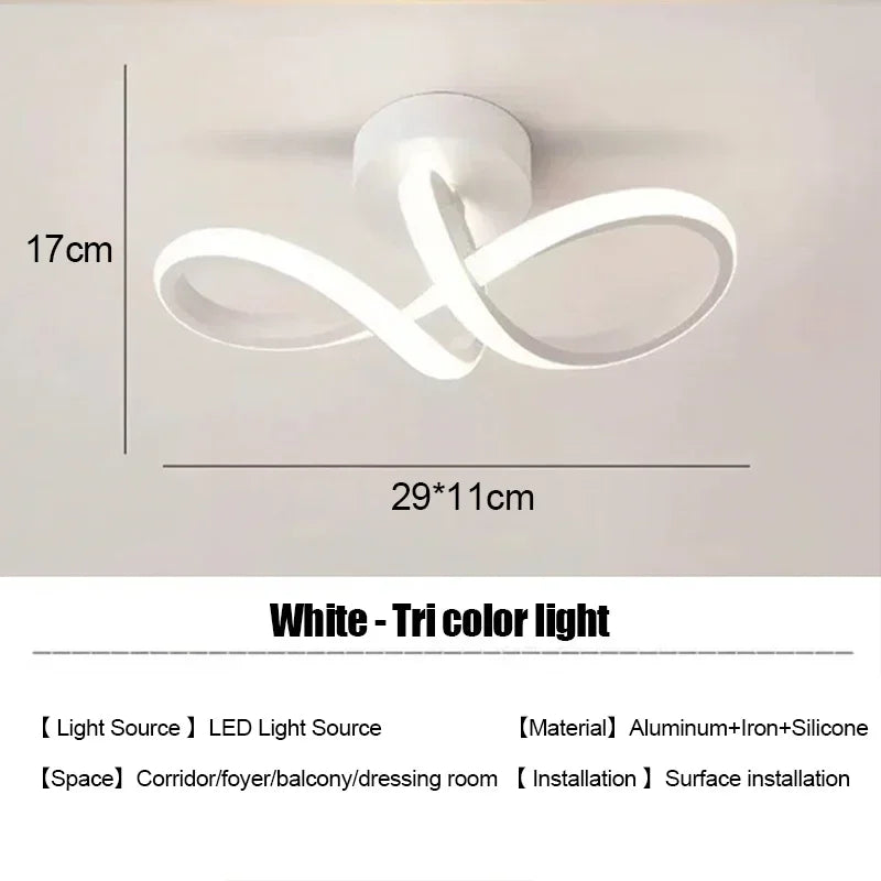 LED Strip Aisle Ceiling Lights Modern Minimalist Living Room Lamps For Balcony Entrance Home Decor Fixtures various styles