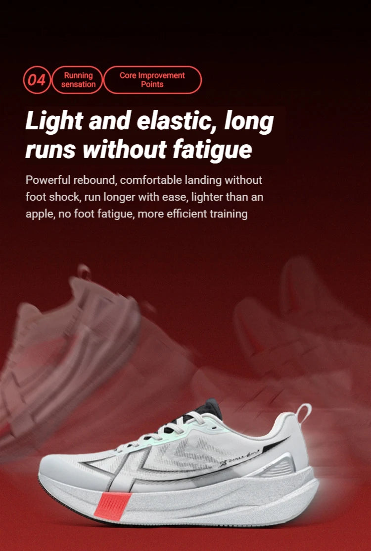 XTEP 2000km 5.0 Professional Marathon Running Shoes Cushioned Breathable Lightweight Youth Sports Shoes 874119110023