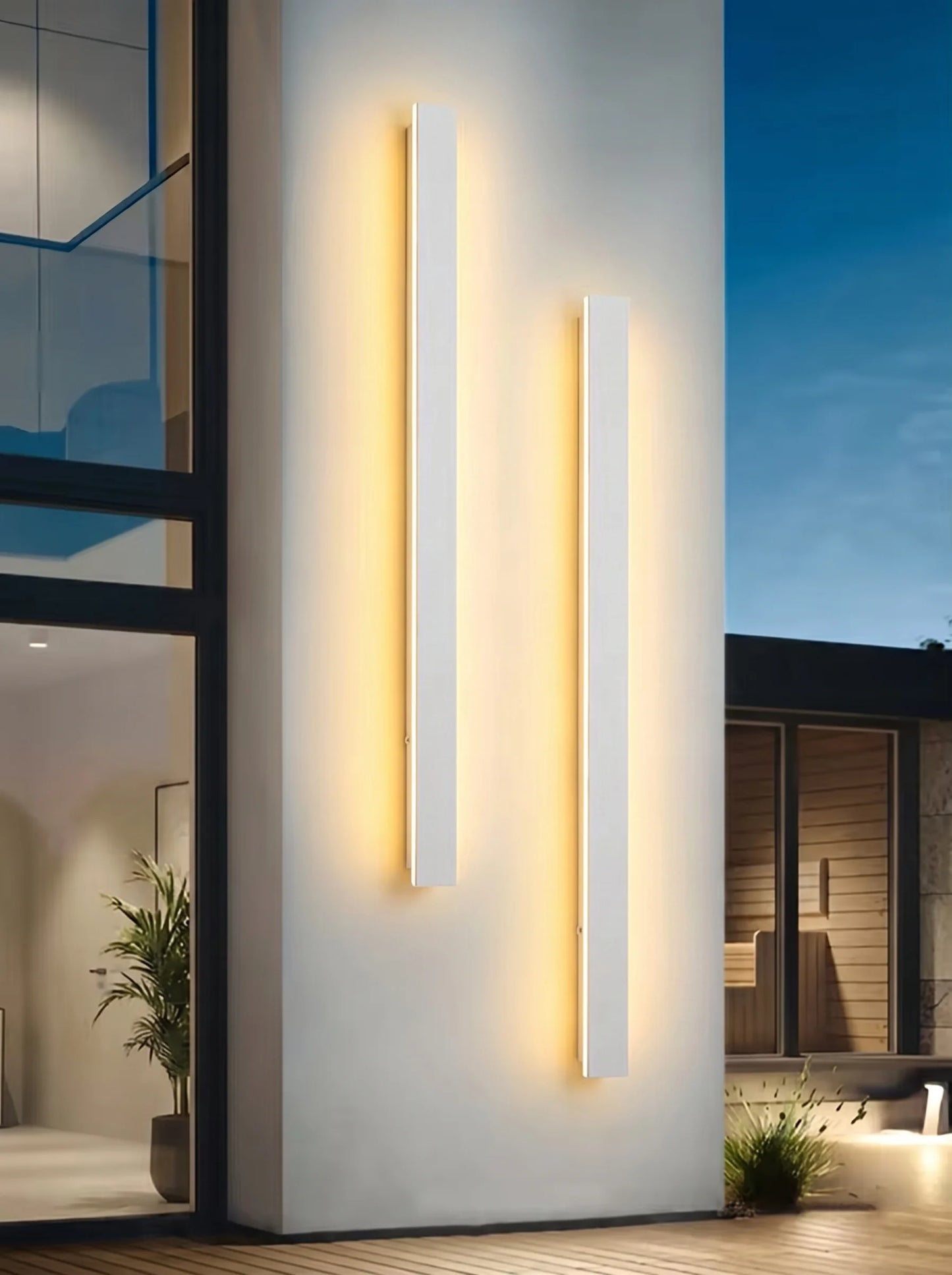 Waterproof LED Wall Light Minimalist LED Outdoor Wall Lamp Black Balcony Terrace Indoors Wall Decor IP65 Outside Garden Lights