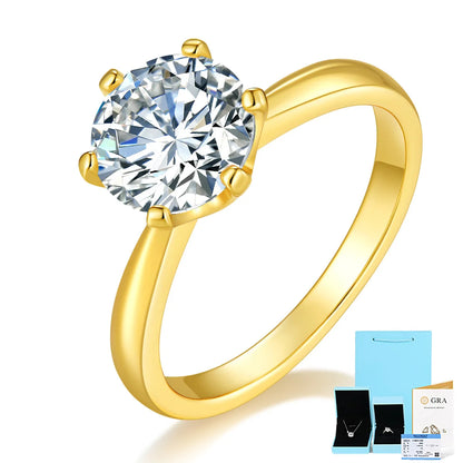 S925 pure silver simple men's and women's rings, light luxury versatile rings, moissanite six claw rings, romantic jewelry gifts, Valentine's Day classroom gifts, wedding engagement anniversary gifts, girlfriends' Valentine's