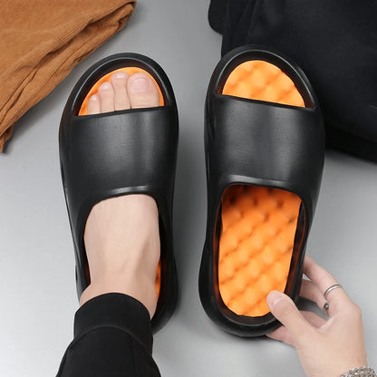 Men Massage Slippers Indoor Outdoor Sandals Beach Casual Shoes Comfortable Soft Slides Flip-flops Men's Sandals Big Size 46 47