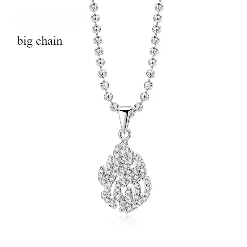 QIBAOKU 18k Plated All Real Moissanite Necklace for Women Wedding Lab Diamond Pendant Sterling Silver S925 Chain Wholesale 2026