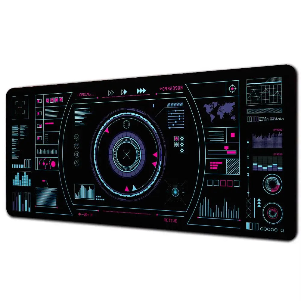 Radio pattern Mouse Pad Mousepad Large Abstract Mouse Pad Gaming Deskmat With Lockedge Office Non-slip Carpet