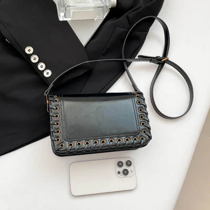 Solid Color Flip Crossbody Bag For Women Small Handbag Women Fashion Designer Bags PU Leather Shoulder Bag Female Purses
