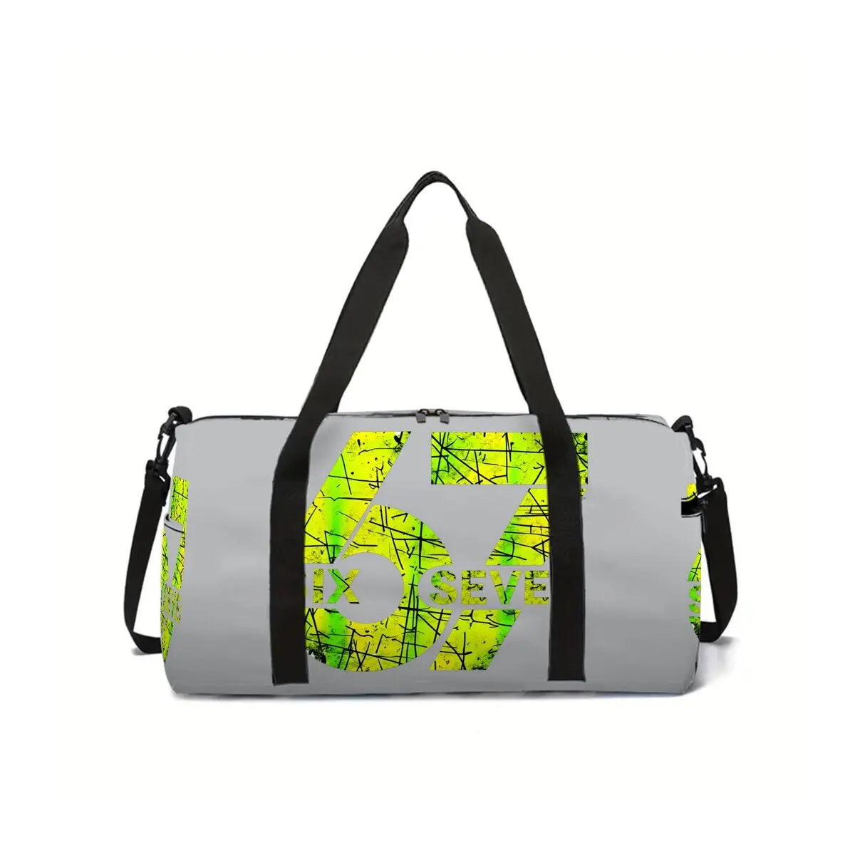 Classic Popular Funny Novelty 67 six seven 3D Printed Travel Bags Barrel Shape Crossbody Bag Outdoor Sports Bags Gym Yoga Bag