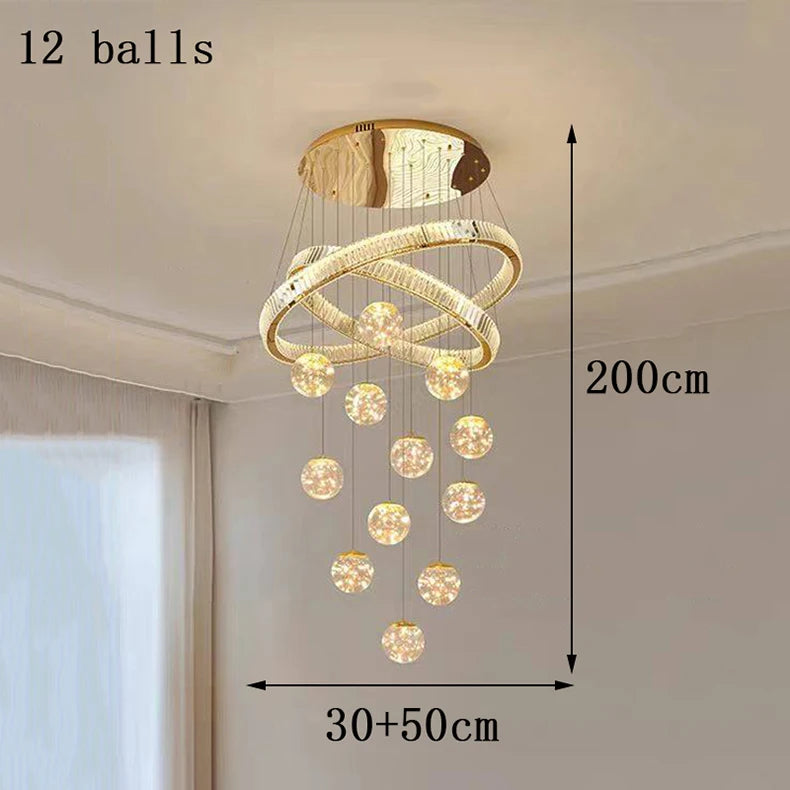 Home decorationPendant lights, luxury crystal living room chandelier, bedroom Pendant lamp, ceiling light, indoor lighting
