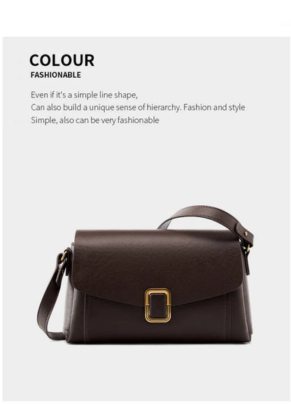 Women's Genuine Grade Cow  Leather Shoulder Crossbody Purse Bag Luxury Designer Ladies Underarm Bag Female Small Square Bag New