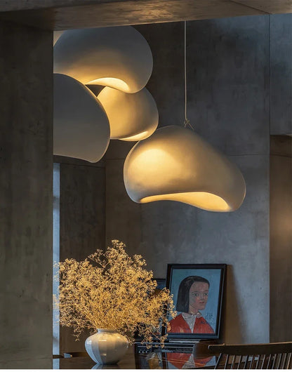 Nordic Minimalist Wabi-Sabi E27 LED Pendant Lights Modern Ceiling Chandelier For Dining Room Bedroom Bar Loft Home Hanging Lamp
