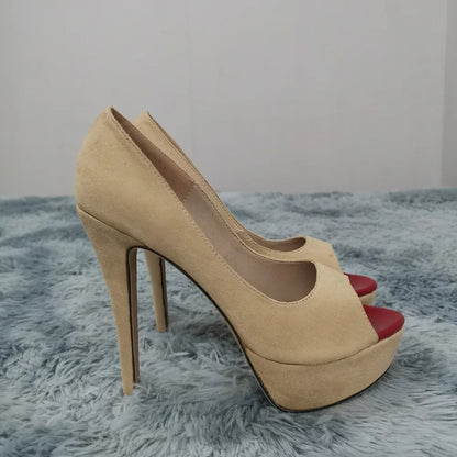 Women Platform Sandals Stilettos Sexy Stripper Pole Dance High Heels Pumps Peep Toe Ladies Nighclub Party Black Wedding Shoes