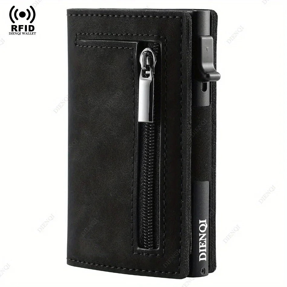 Rfid Credit Card Holder Men Wallets Mini Handbags Luxury Brand Bag Cardholder Case Leather Magnetic Coin Purse Hand Bag for Men