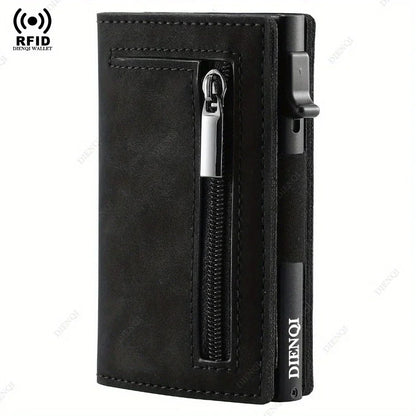 Rfid Credit Card Holder Men Wallets Mini Handbags Luxury Brand Bag Cardholder Case Leather Magnetic Coin Purse Hand Bag for Men