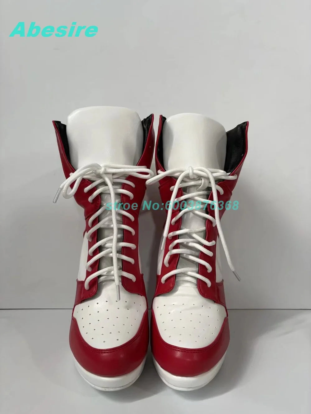 Mixed-Color Air Mesh Cross-Tied Ankle Boots Round Toe Thin Heels Platform Shoes for Women Casual Concise Daily Comfortable Shoes