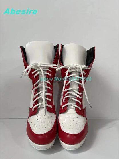 Mixed-Color Air Mesh Cross-Tied Ankle Boots Round Toe Thin Heels Platform Shoes for Women Casual Concise Daily Comfortable Shoes