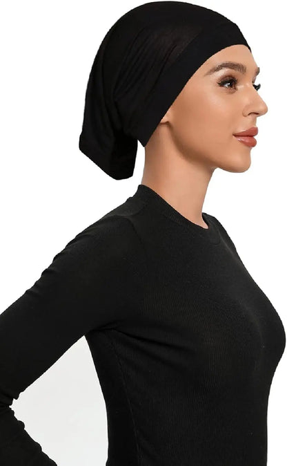 Muslim Underscarf Turban Hijab Ninja Inner Hat Women Chemo Cap Hair Loss Cover Bonnet Instant Bonnet Femme Musulman Headband