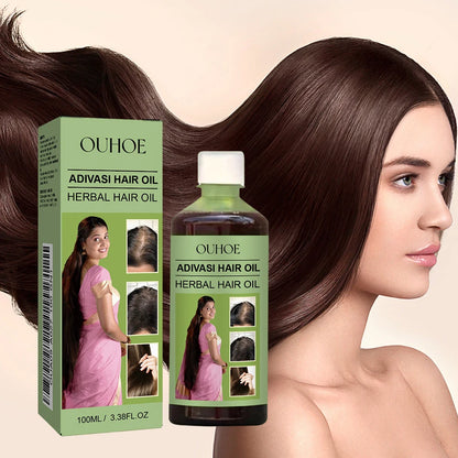 100ml Hair Growth Essential Oil India Adivasi Rosemary Damaged Hydrate Nourishing Scalp Reduce Dandruff Herbal Hair Care Serum