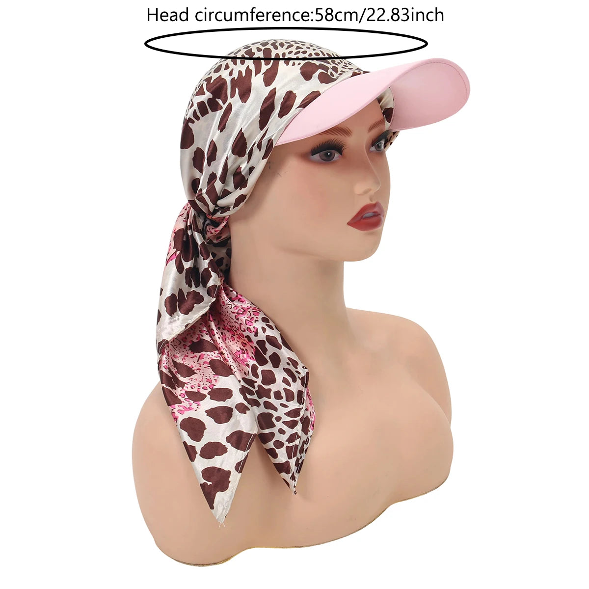 2026 New Fashion Leopard Print Headscarf Hat Soft Satin Vintage Square Turban Scarf Bohemian Hijab Women Headwear