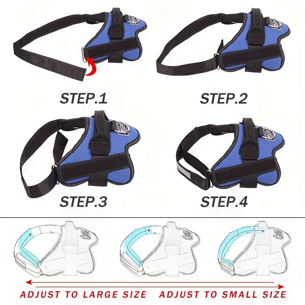 Dog Leash Vest Style Chest Harness Pet Supplies Stretchable Dog Chain Reflective Small Medium Adjustable Dogs Comfortable Secure