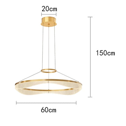 Modern ring stairs led lights pendant light lamps for living room led Chandeliers for dining room hanging light indoor lighting