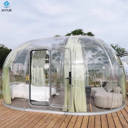 XIYUE Villa Garden Wind Resistance Pc Polycarbonate Planetarium Dome Tent Modular Domes Tent for Resorts Camping Geodesic Dome