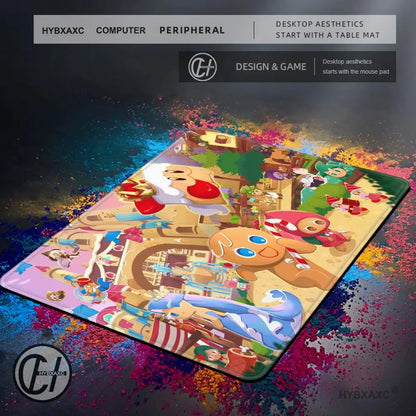 Anime Mousepad Cookie Run K-Kingdom MousePad Gaming Accessories Non-Slip Desk Mat Gamer Pc Cabinet Mouse Pad Laptop Carpet Mats