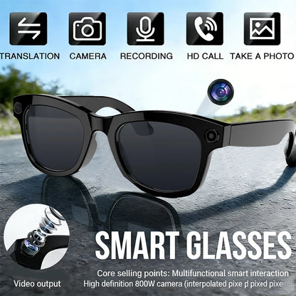 2026 New AI Smart Glasses with Video Camera Outdoor Sunglasses Wi-Fi Transfer BT Calling Audio Record Smart Wearable Headset