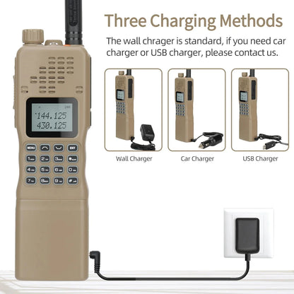 Baofeng AR-152 Dual Band VHF/UHF 136-174/400-520MHz Tactical Ham Radio AN/PRC-152 12000mAh Walkie Talkie