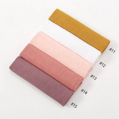 New Big Size Solid Rayon Modal Hijab Scarf Women Muslim Headscarf Wraps Shawl Femme Musulman Headband Islamic Turban 190*85cm