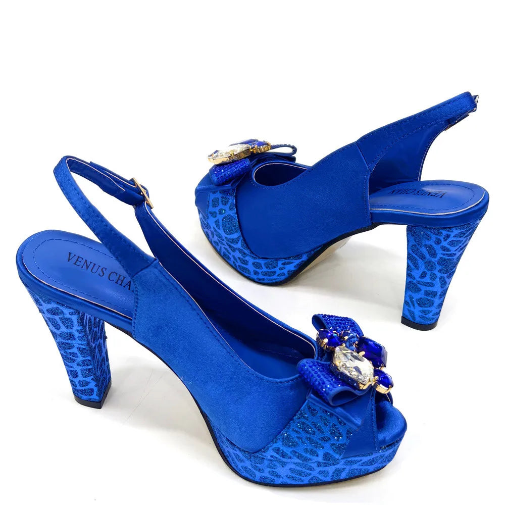 African Fashion Evening Shoes and Bag Italian Design Women's Shoes New Style High Heels Comfortable Women's Shoes and Bags