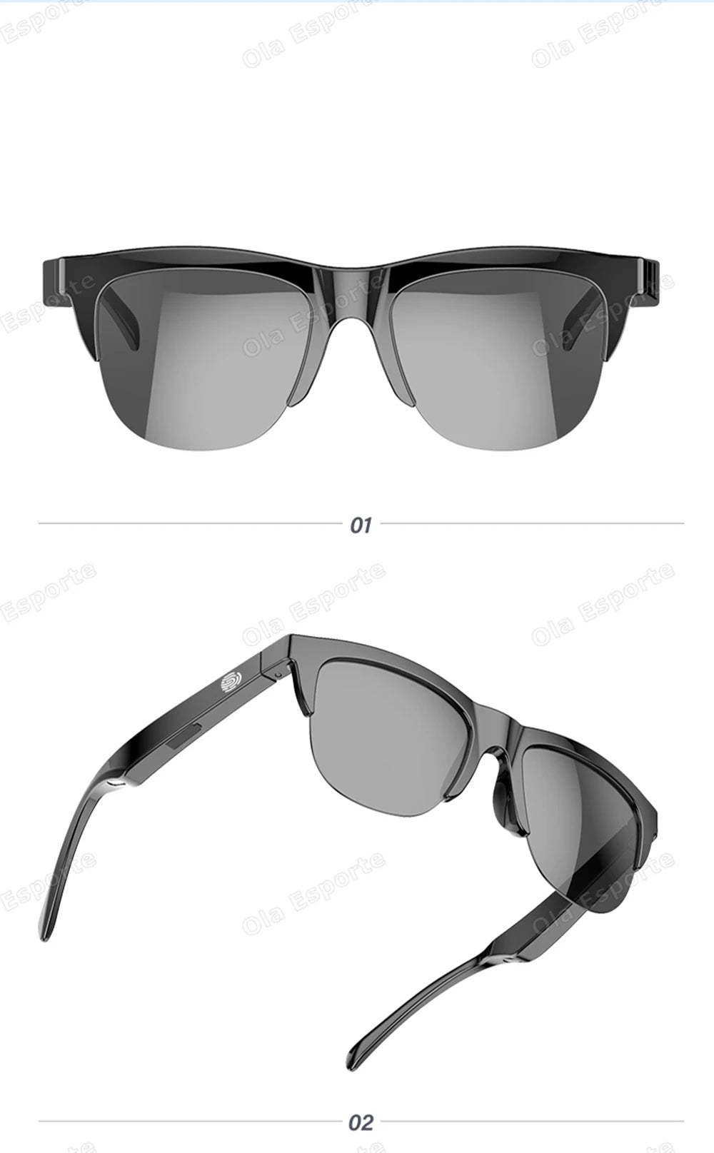 2026 Smart Glasses New AI Translation UV400 Polarized Lenses Wireless Bluetooth Call HD Voice navigation Driving SmartSunglasses