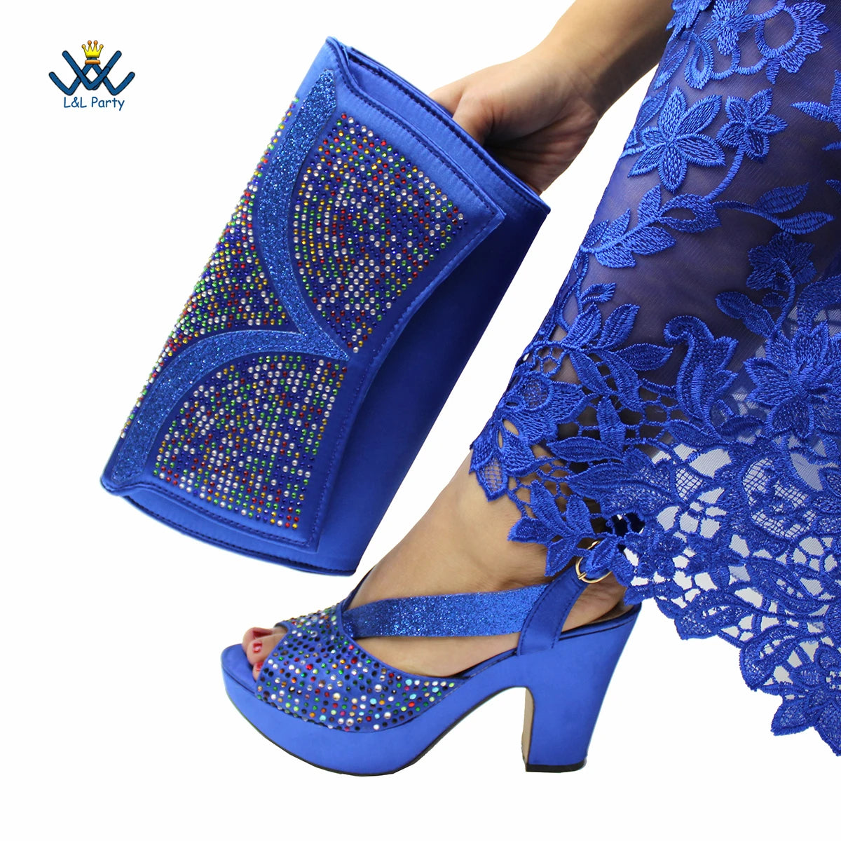 Fashionable Italian Mature Style African Sets Black Color Nigerian Shoes Matching Bags for Royal Wedding Party