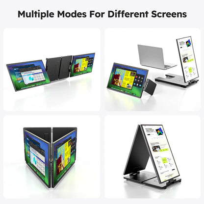 Dopesplay 15.6 inch Triple Screen Extender for Laptop Mini PC 1080 FHD IPS External Extension Portable Dual Monitor For MAC Wins