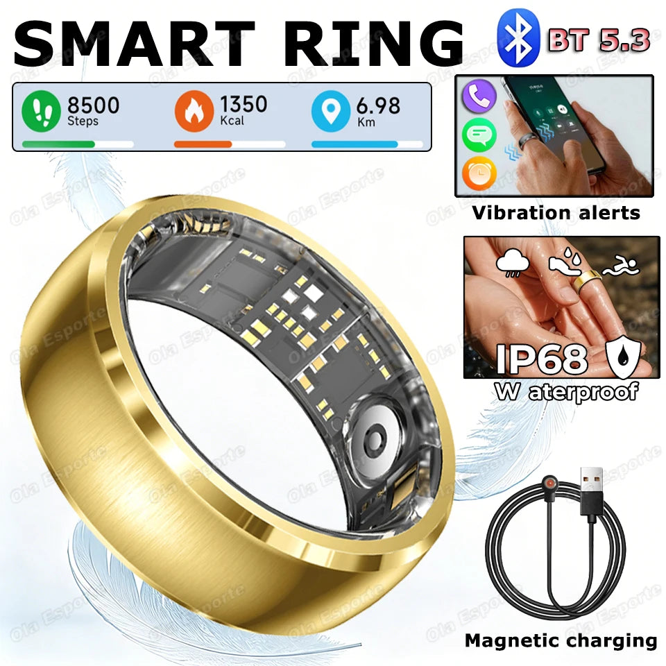 New Incoming Call Vibration Reminder Smart Ring 2026 Gesture Control Messages Alarms Health Monitor Sports Smartring Men Women