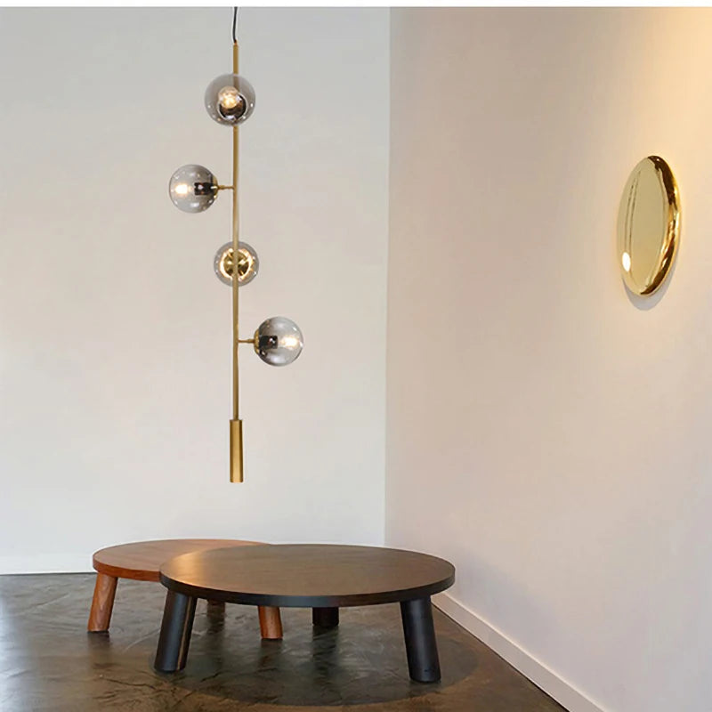 Northern Europe Dining Room Chandeliers Designer One Character Long Strip Pendant Lamp Decoration Maison LED Lights
