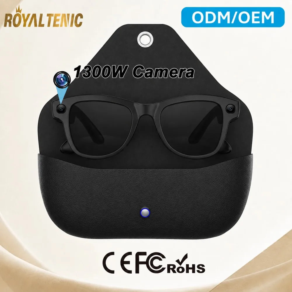 New AI Smart Glasses 13MP HD Camera 1200P Video  Multiple Languages Translation WiFi Sunglasses Bluetooth Call Music Men Women