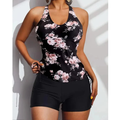 Summer 2026 Swimsuits Closed Tankini Sets Female Swimwear Push Up Beach Wear Two Piece Bathing Suits Pool Women's Swimming Suit