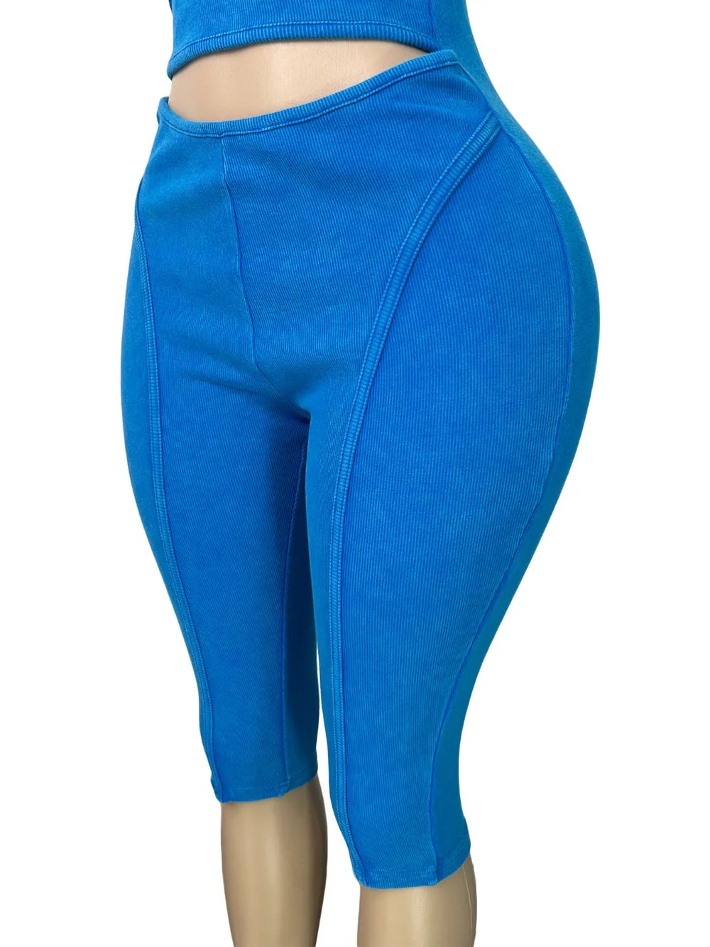 FLARORA Fashion Ribber Knitted Capri Jumpsuits Woman Sexy Hollow Out O-neck Sleeveless Zipper Skinny Playsuits Hottie Streetwear