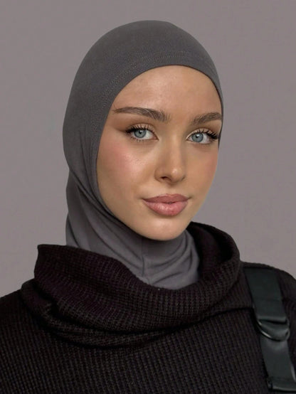 Soft Elasticity Modal Pull on Hijab Muslim Full Cover Neck Instant Hijab Islam Ready to Wear Hijab Scarf HeadWrap Ramadan Prayer
