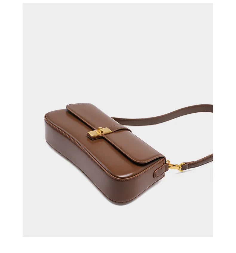 YANATARI Underarm Cowhide Genuine Leather Handbags Women Vintage Shoulder Bag Female Crossbody Bags Luxury High Quality 2025