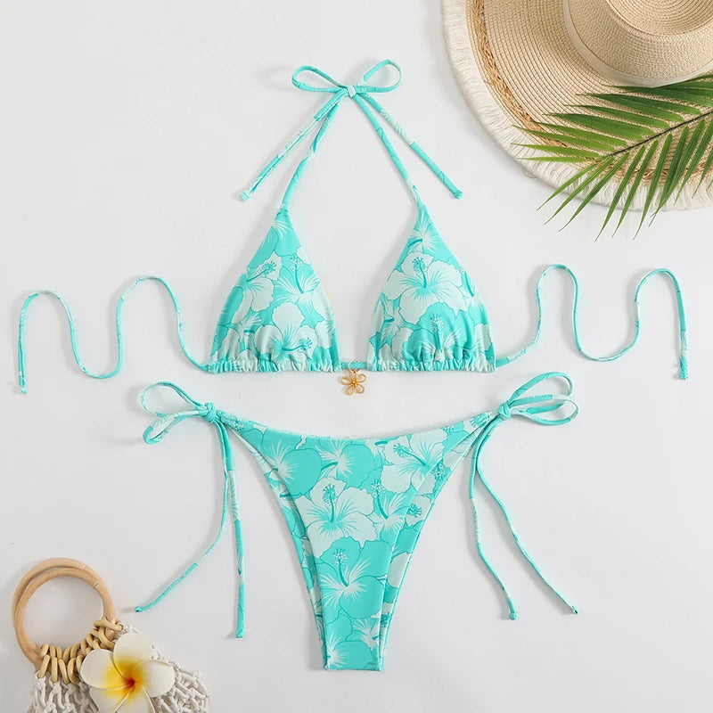 Sexy Swimsuit Women's Bikinis Swimwear Woman 2026 Bathing Suit 3 Piece Triangle Bikinis Sets Beach Dress Wear Cover Up Beachwear