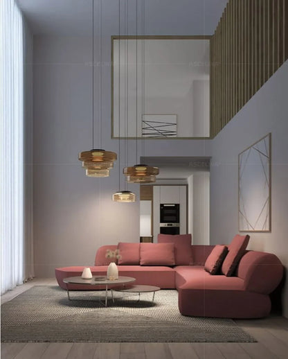 Nordic LED Glass Chandelier for Restaurant Bedroom Dining Room Table Glass Pendant Lights  Home Decoration